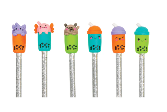 Boba Tea Eraser Pencil Toppers
