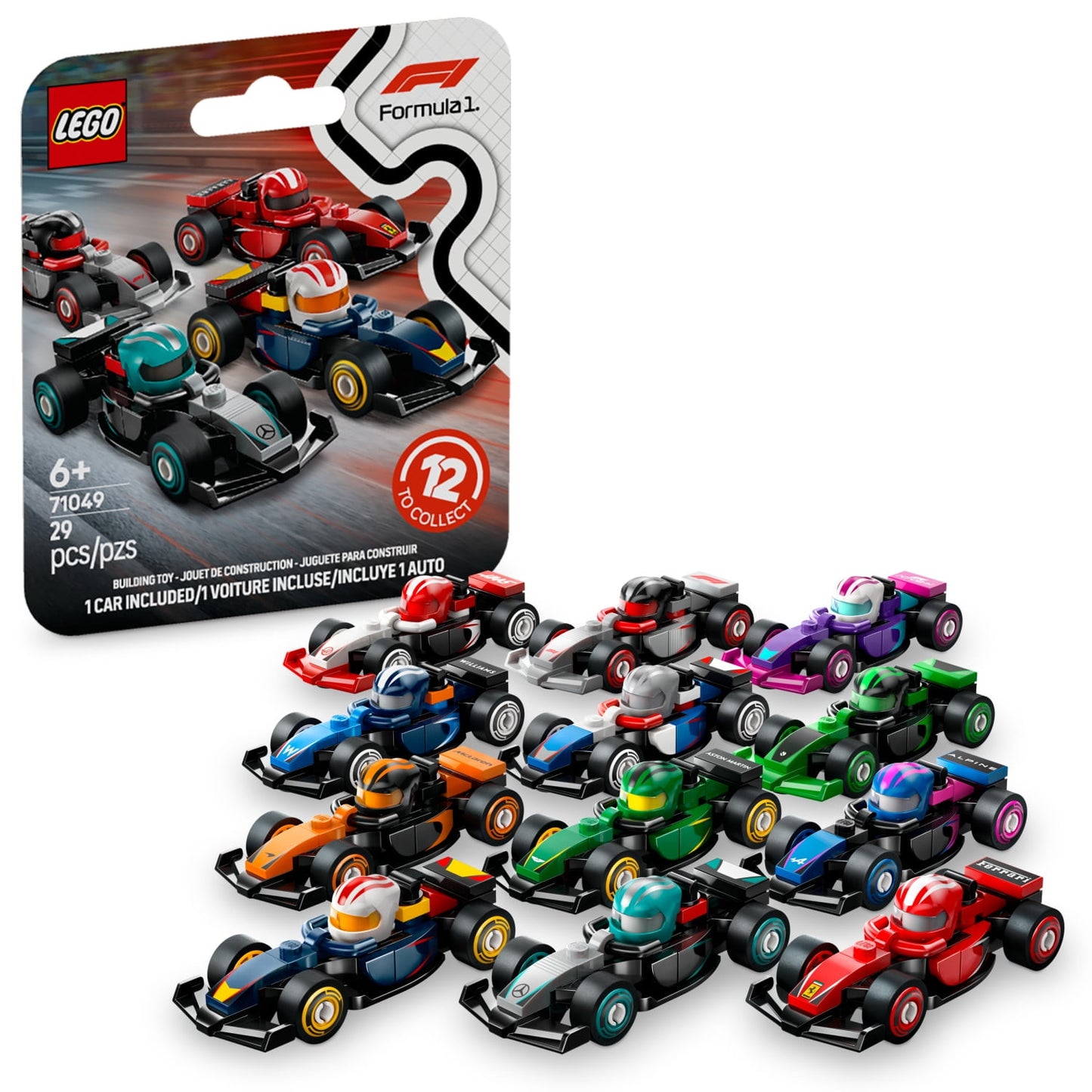 LEGO F1 Formula 1 Race Car Minifigures