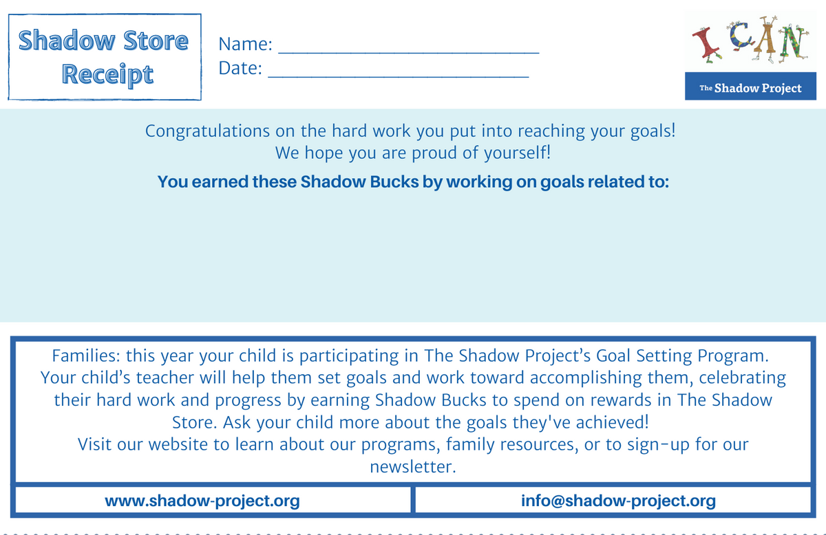 Shadow Store Receipt, pack of 10