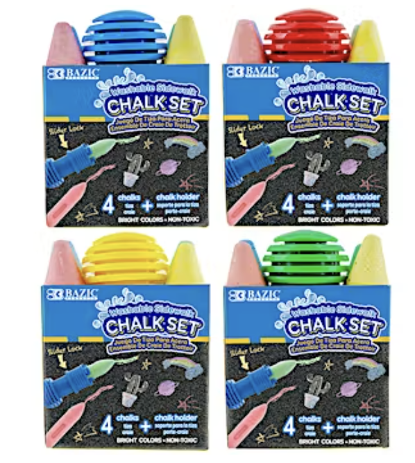 Sidewalk Chalk with Holder